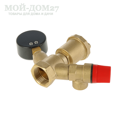 Группа безопасности котла 1" PF BS 573 (3 бар.) | Мой-Дом27 | Комплексная защита закрытой системы отопления от превышения максимально допустимого рабочего давления и отвода из неё воздуха, пара, газов<br>
Максимальное давление в системе приводящее к срабатыванию:3 bar<br>
Температура рабочей среды: от -20°С до +95°С